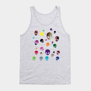 Alien Heads Colorful Tank Top